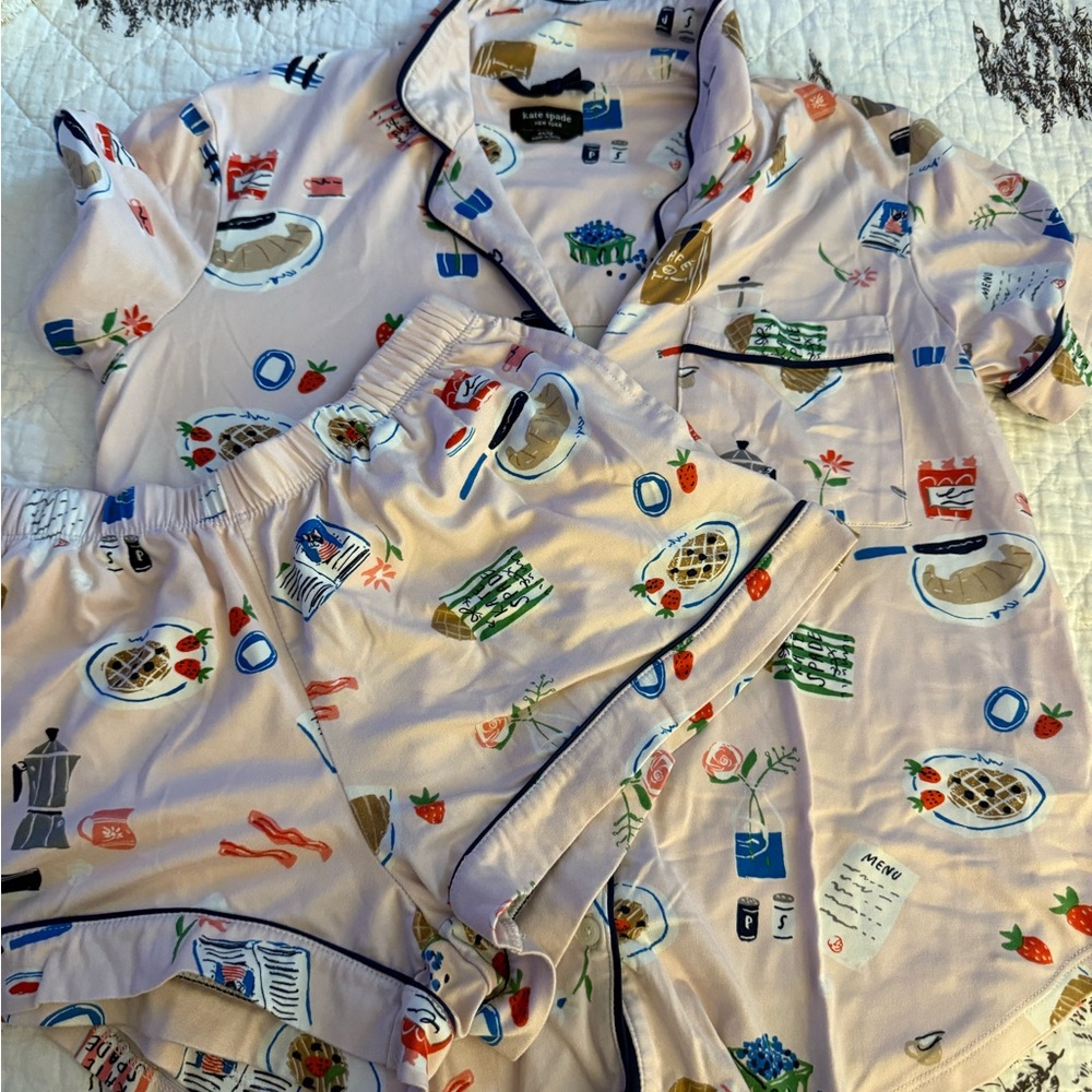 Kate Spade New York "Brunch Date" short pajama set